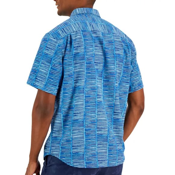 Tommy Bahama Bamboo Beach Blue Stripe Silk Blend Shirt | Island Zone | Men's XL - Picture 2 of 10